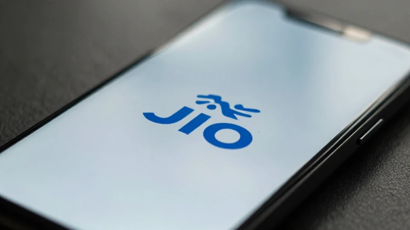 Teléfono muestra señal con logo JIO