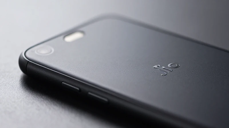 Smartphone Android con el logo JIO