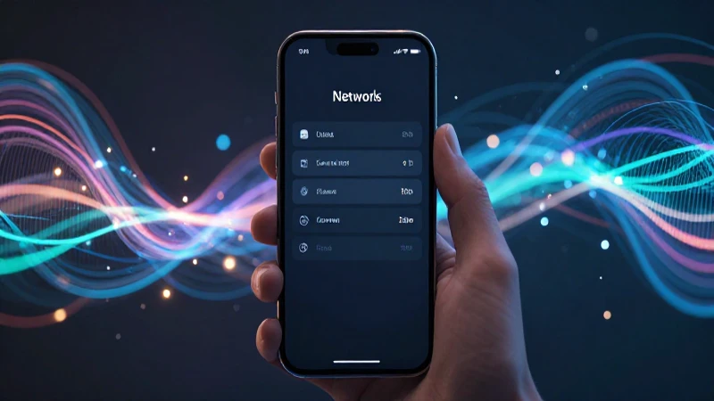 Teléfono mostrando datos con luz suave
