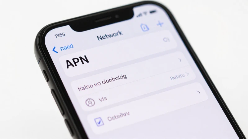 Smartphone muestra configuración APN detallada