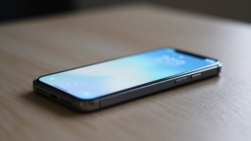 Smartphone brilla sobre la mesa