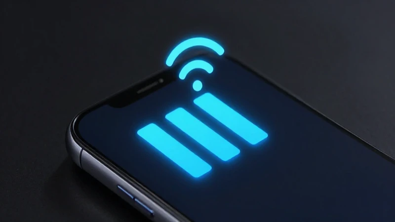Smartphone Android con señal e iluminación suave