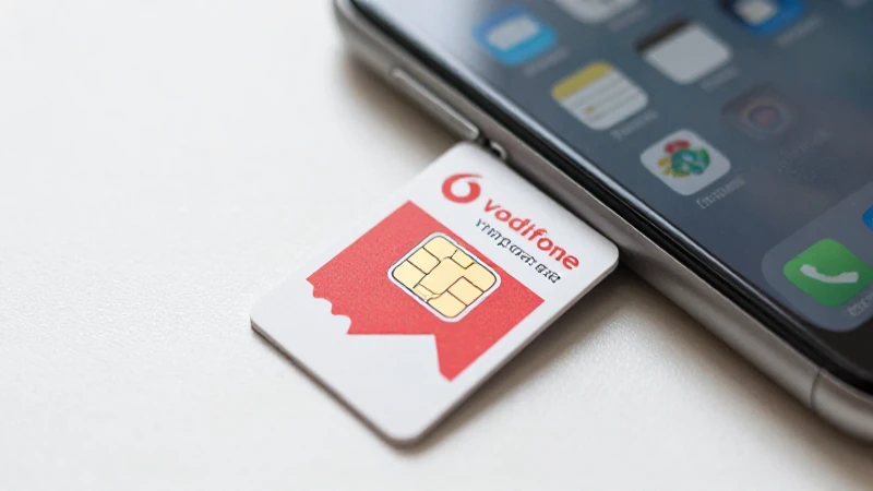 Imagen de iPhone con tarjeta SIM Vodafone