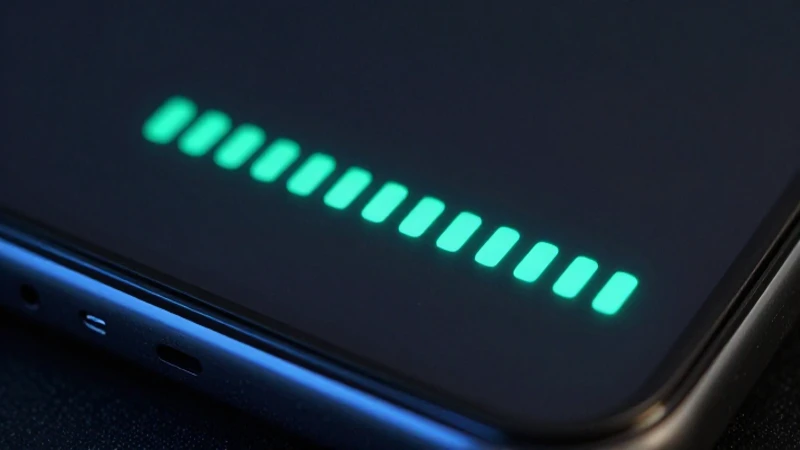 Smartphone Android con barras brillantes captadas