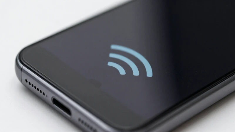 Smartphone Android con buena señal, iluminación suave