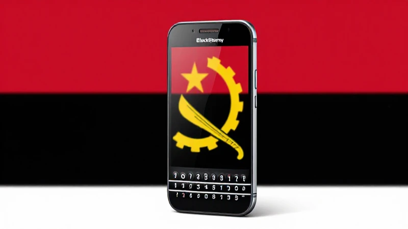 Configuraciones APN Angola: Guía Completa para BlackBerry 4 Teléfono BlackBerry, bandera angoleña, luz suave