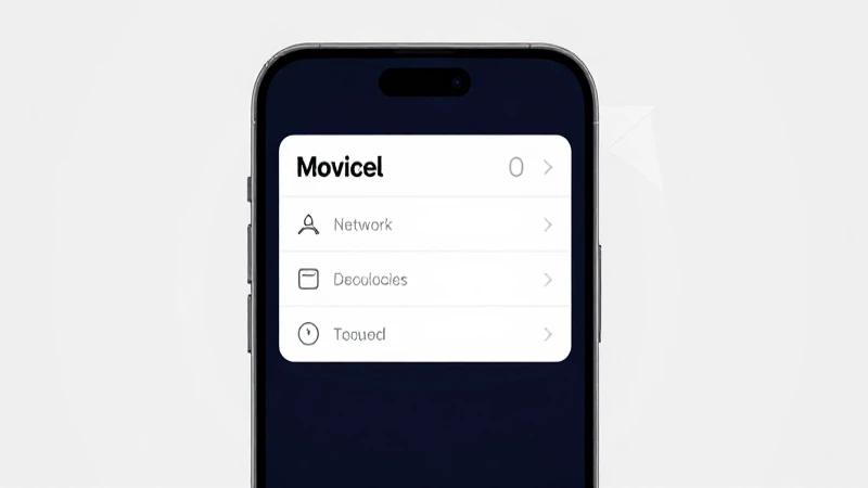 Teléfono Android muestra ajustes de red