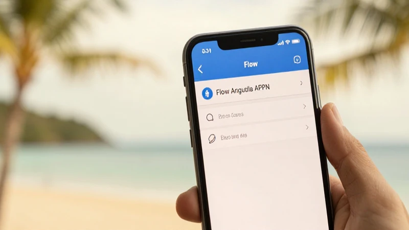 Teléfono muestra ajustes APN en clima tropical
