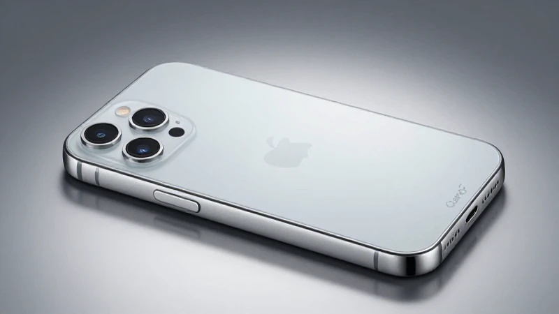 Producto iPhone minimalista con sutil logotipo