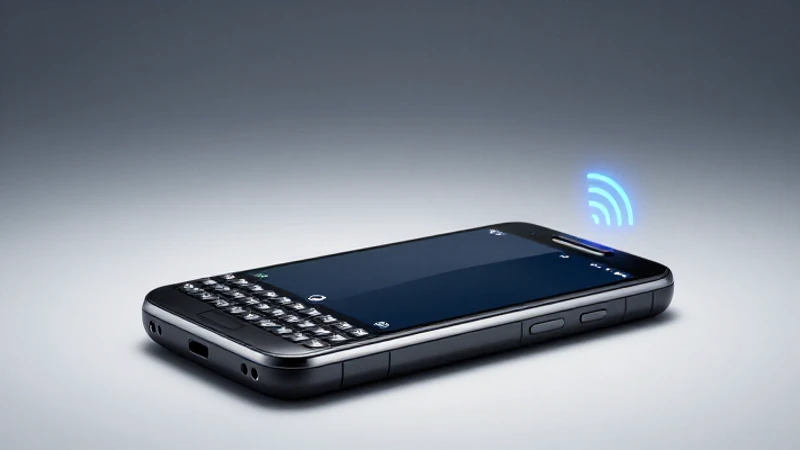 Teléfono BlackBerry, señal brillante y suave luz