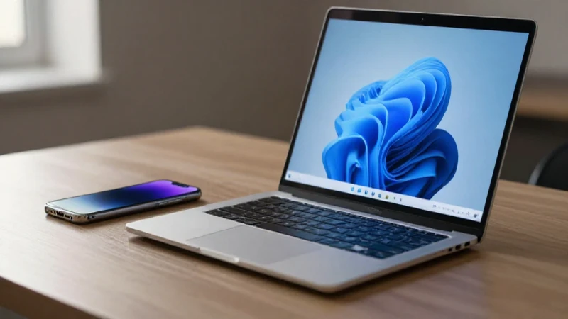 Laptop y móvil bajo luz cinematográfica