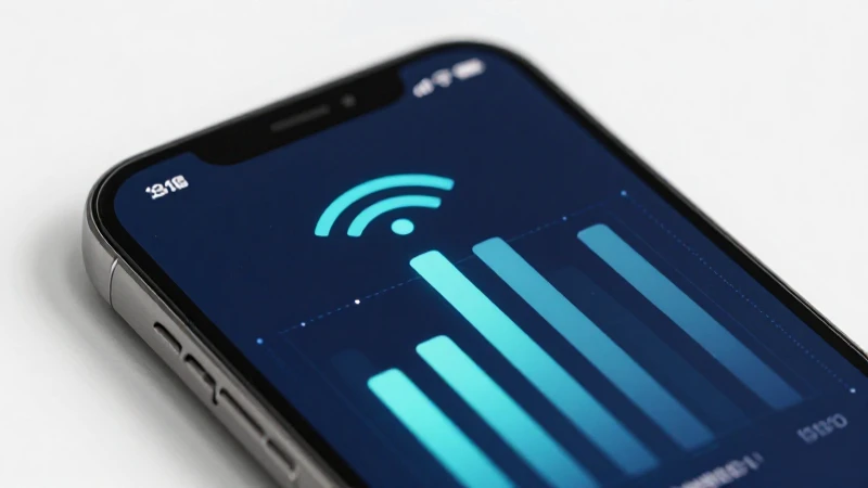 Teléfono inteligente mostrando señal celular moderna