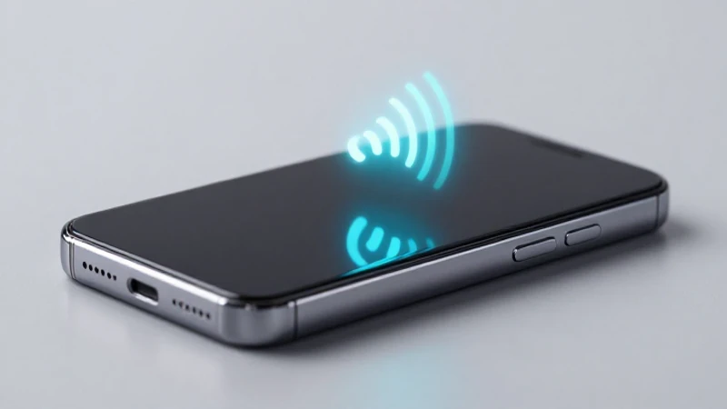 Smartphone moderno con señal 5G brillante