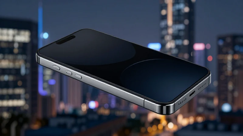 Smartphone elegante con iluminación cinematográfica