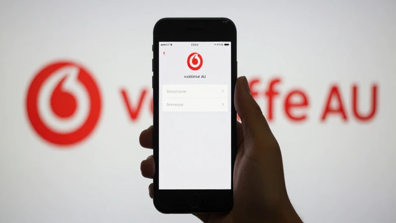 Smartphone muestra ajustes de conexión, Vodafone