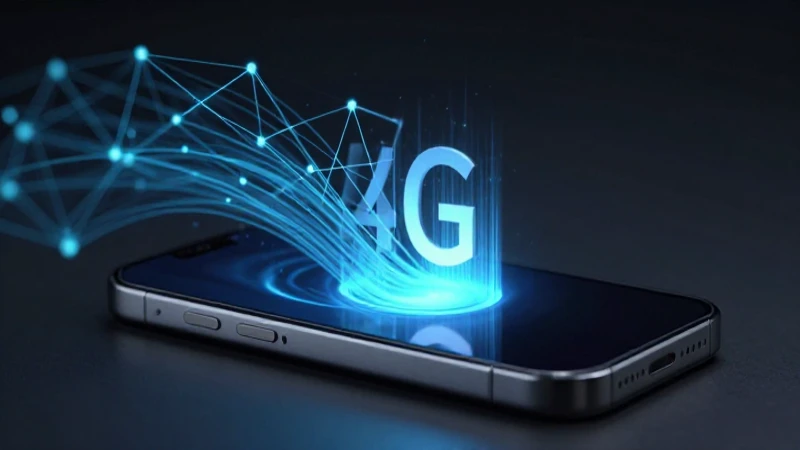 Iluminación dramática de iPhone con flujo 5G
