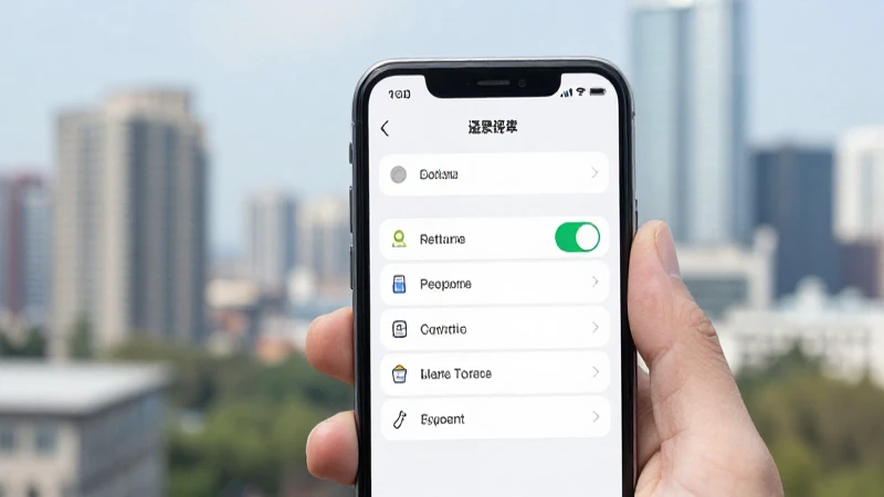 Smartphone muestra ajustes con fondo difuminado