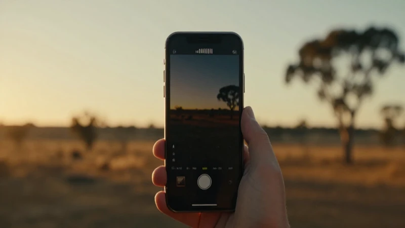 Paisaje australiano, señal débil, luz dorada