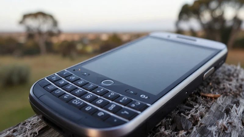 Primer plano suave de un BlackBerry australiano