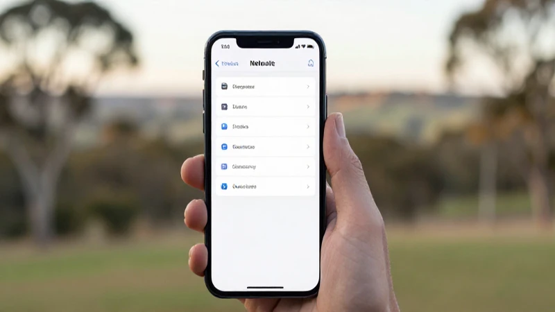Configuración Completa de APN Australia para CMobile 4 Teléfono con ajustes, paisaje australiano suave