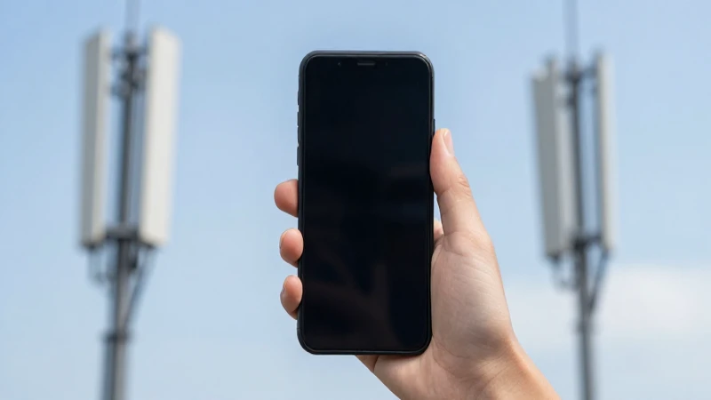Smartphone desenfocado con poca profundidad de campo