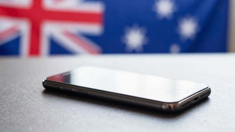 Configuración Completa de APN Australia para Hello Mobile 4 Smartphone sobre mesa, fondo sutilmente texturizado