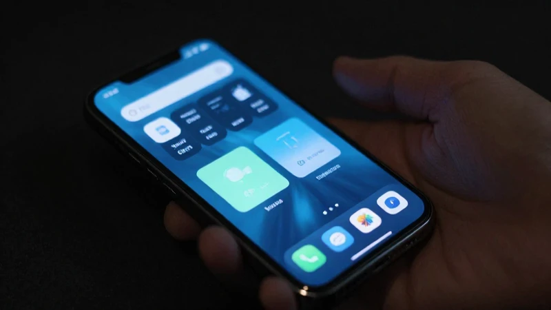 Pantalla Android brillante con iluminación suave