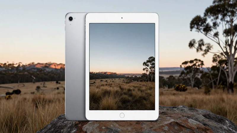 Paisaje australiano suave en iPad