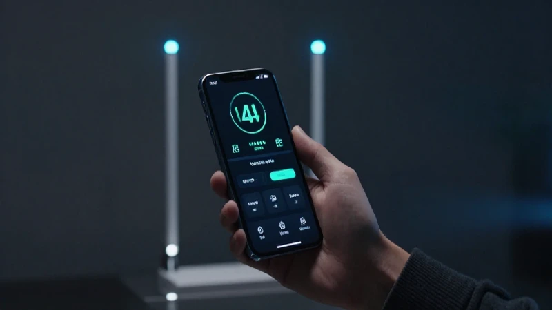 Teléfono muestra señal brillante y cinematográfica