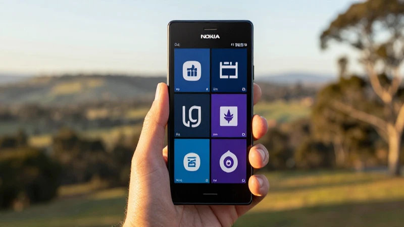 Lumia con paisaje australiano y luz cálida