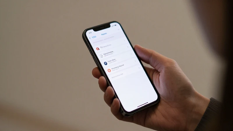 Pantalla móvil muestra ajustes de red