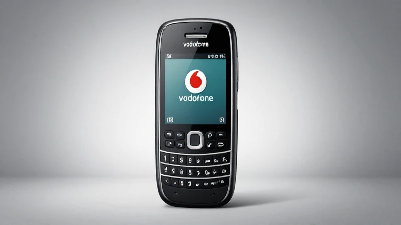 Teléfono Blackberry, señal Vodafone, iluminación suave