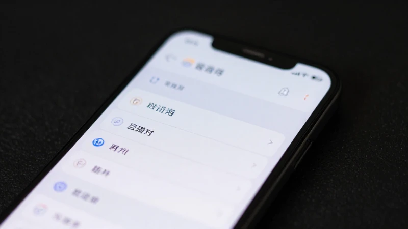 Smartphone Android, menú ajustes, luz suave