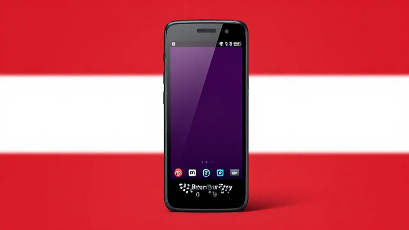 Teléfono BlackBerry con fondo austriaco e iluminación suave