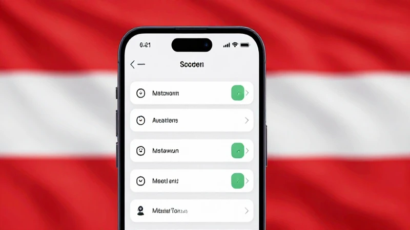 Configuración de APN para T-Mobile Austria: Guía Completa 5 Smartphone mostrando ajustes con bandera austriaca borrosa