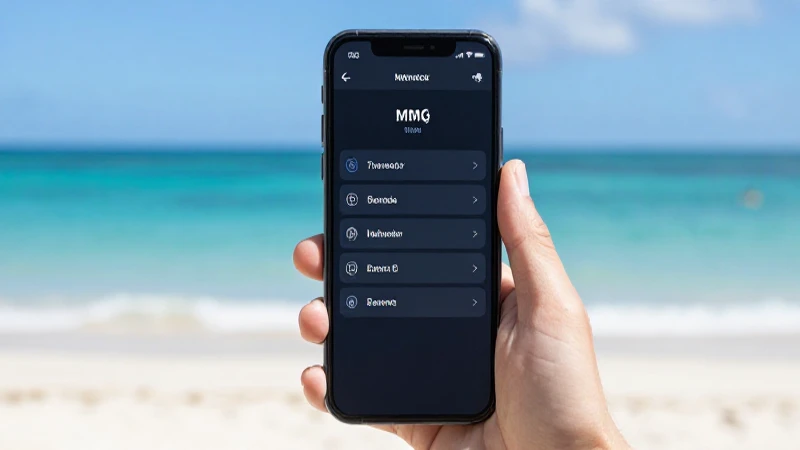 Celular muestra ajustes con playa brillante