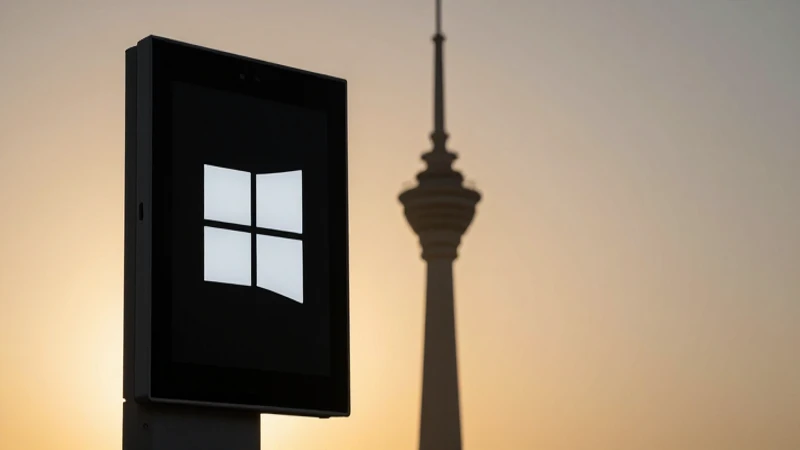 Atardecer dorado ilumina Windows Phone y la torre