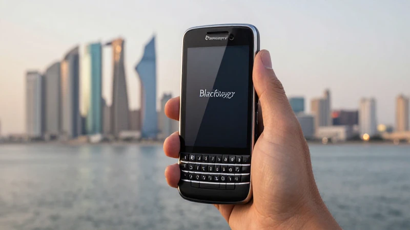 Teléfono BlackBerry, paisaje urbano de Bahréin