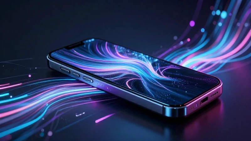 Teléfono futurista, ciberpunk visualmente impactante
