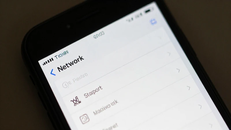 Teléfono Android mostrando ajustes de red