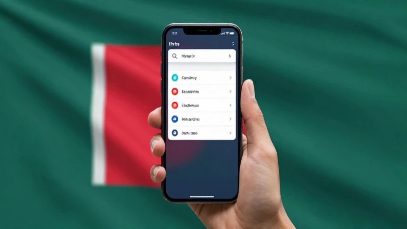 Smartphone muestra ajustes con bandera borrosa
