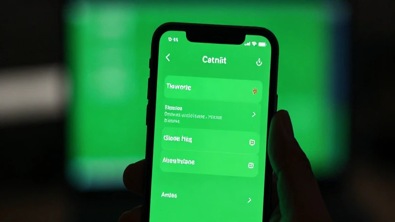 Pantalla verde muestra ajustes de red