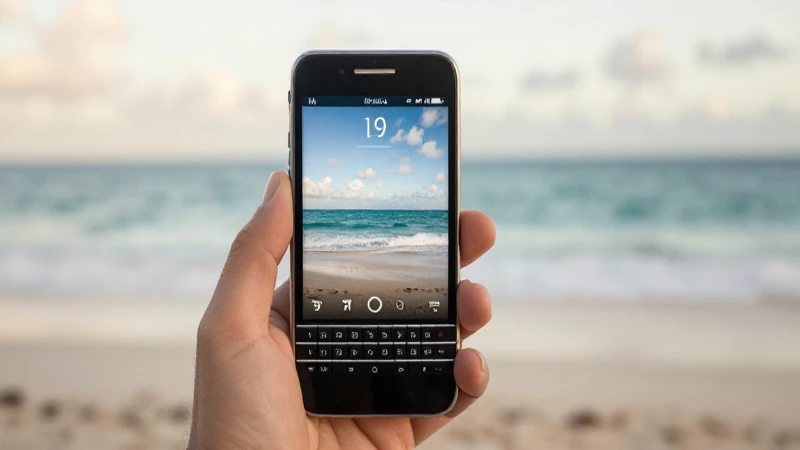 Atardecer dorado ilumina el BlackBerry en Barbados