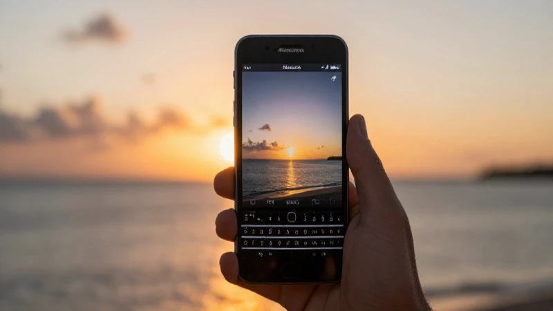 Atardecer caribeño ilumina el BlackBerry