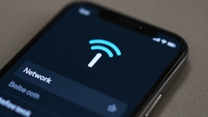 Teléfono muestra configuración con barras de señal