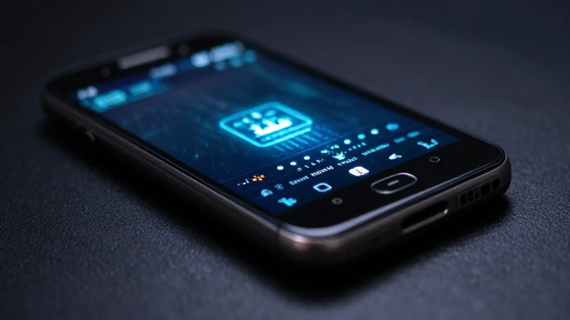 Smartphone BlackBerry con señal brillante y foco dramático