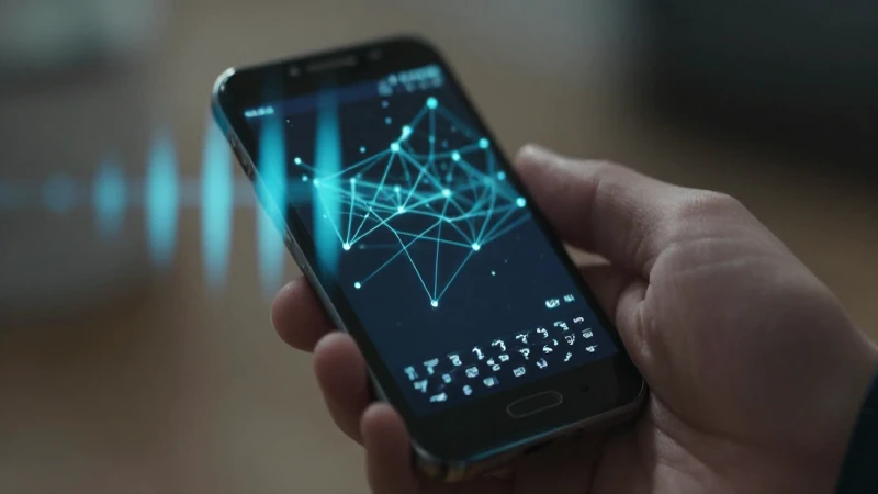 Teléfono BlackBerry con señal de red borrosa