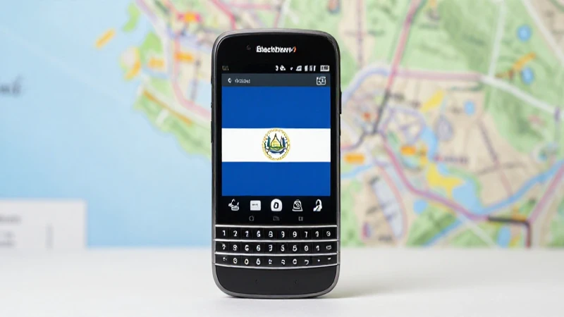 Teléfono BlackBerry con mapa y luz suave