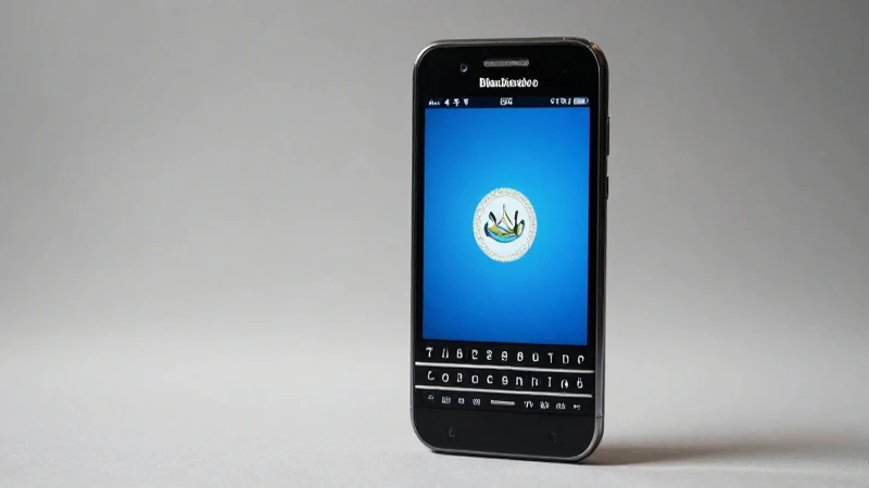 Smartphone Blackberry con iluminación suave y branding Claro