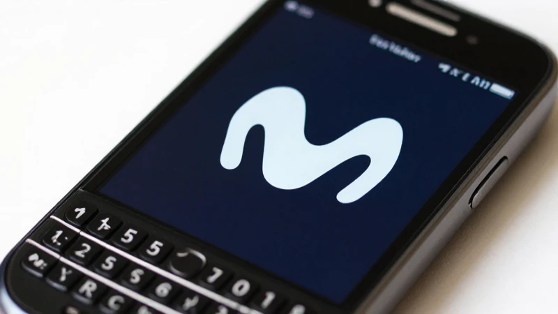 Smartphone BlackBerry en red Movistar, enfoque suave